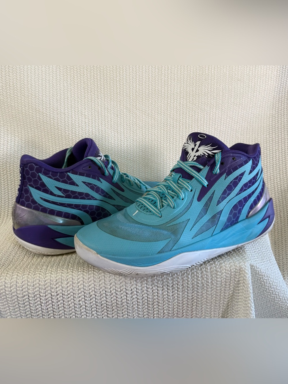 PUMA MB.01 LaMelo Ball Blue Purple Basketball Shoes Men’s Size 11 EU 44.5
